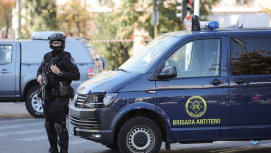 כוחות הביטחון בזירת האירוע בשגרירות ישראל בבוקרשט 