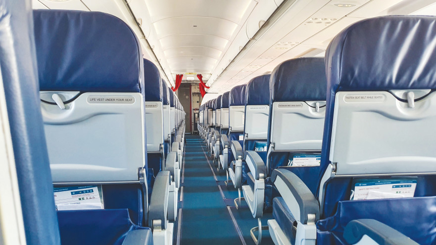 קבינה במטוס טיסה