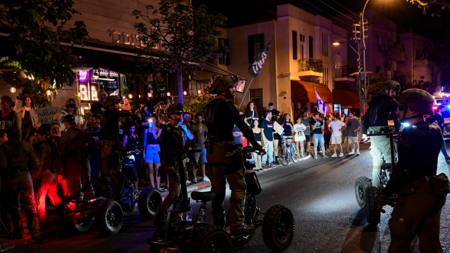 הפגנה נגד הממשלה בתל אביב