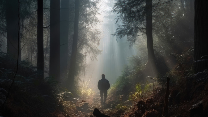 אדם אבוד ביער, אילוסטרציה
