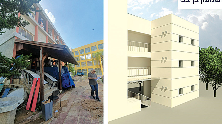 הדמיית מיגון בבית הספר שמעון בן צבי 