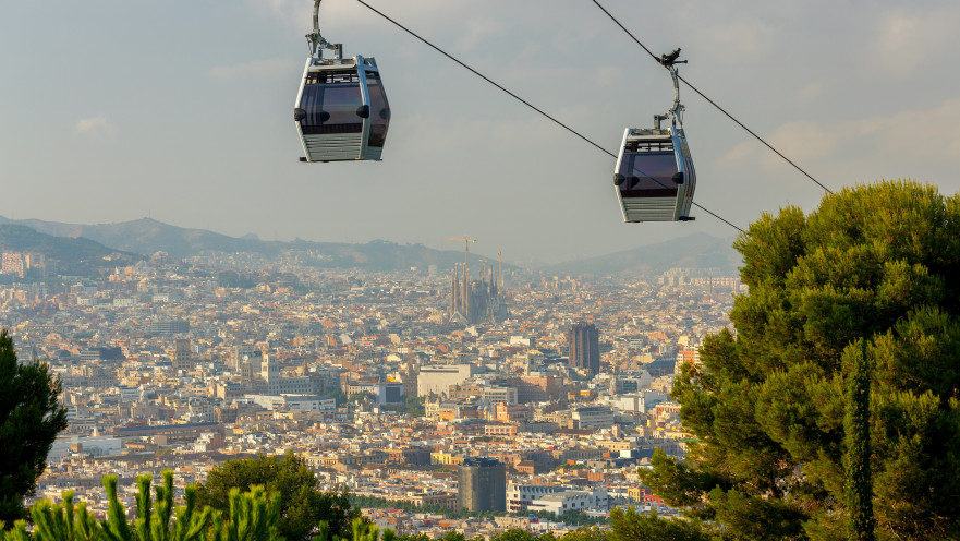 רכבל מעל הר היהודים, ברצלונה