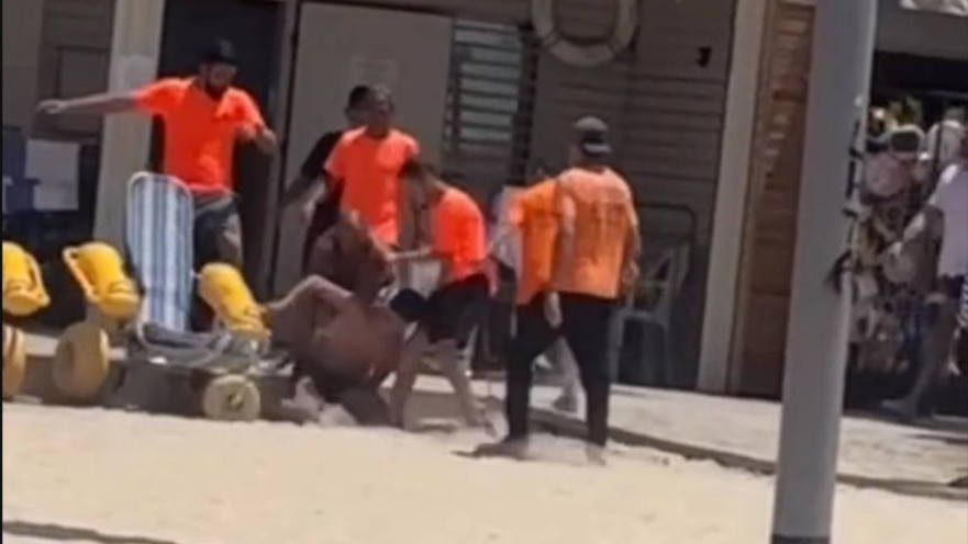 תגרת האלימות שפרצה בחוף