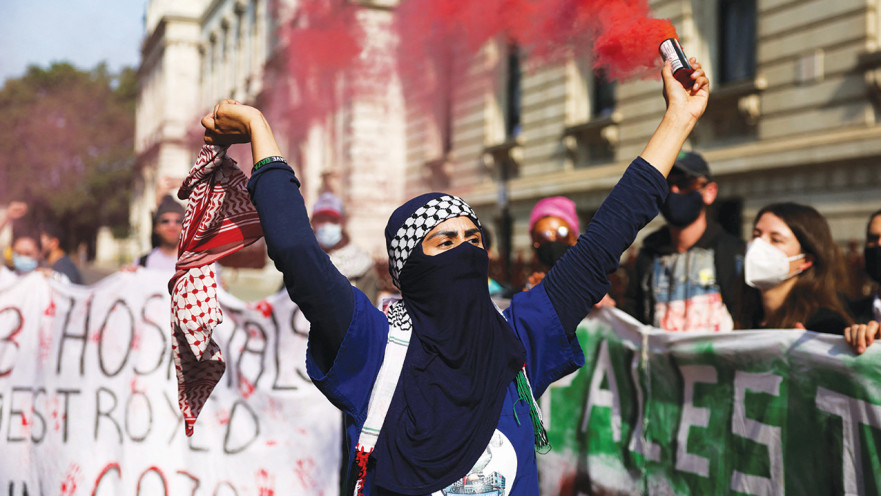 מחאה נגד ישראל בלונדון