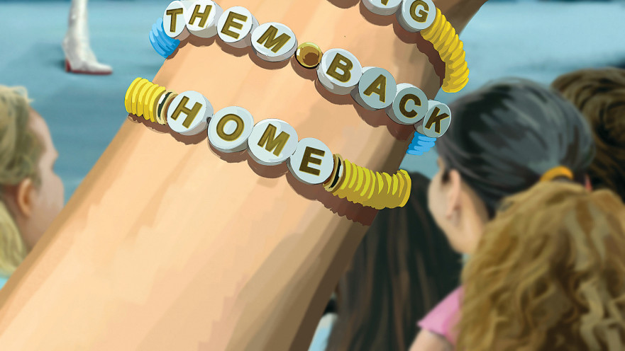 צמיד חטופים על רקע הופעת טיילור סוויפט