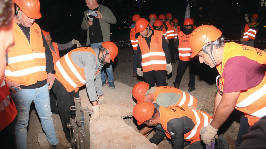 מתנדבי יחידת סער ביבנה באימון האחרון 