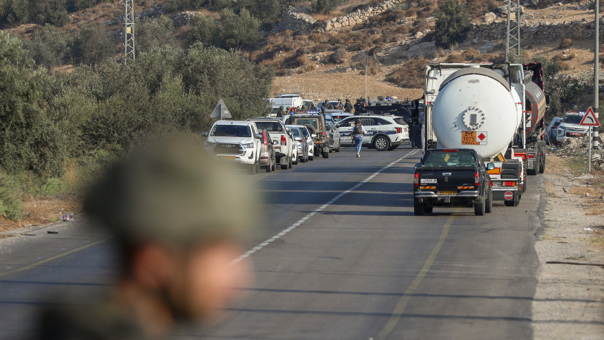 זירת הפיגוע במעבר אלנבי