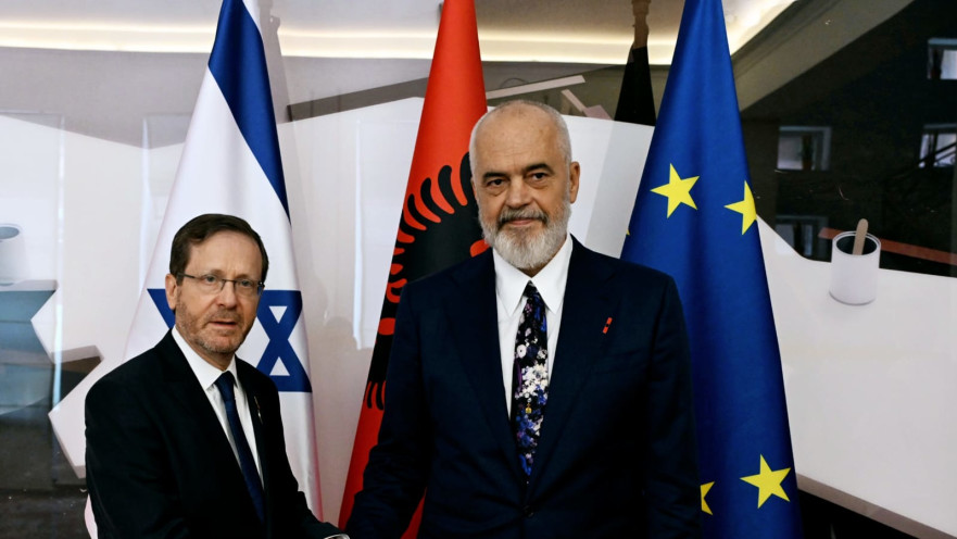 נשיא המדינה, בוז'י הרצוג וראש ממשלת אלבניה, אדי רמה