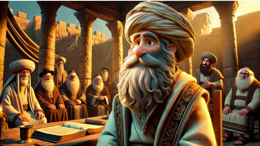 רב יהודה הנשיא מהמשנה מונפש בבינה מלאכותית