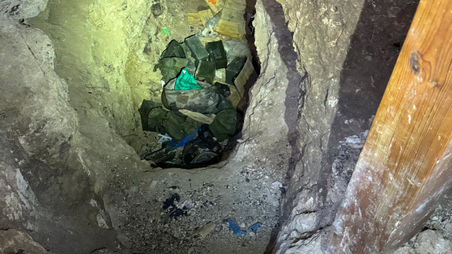 מנהרת האמל"ח שנחשפה בעמק יזרעאל