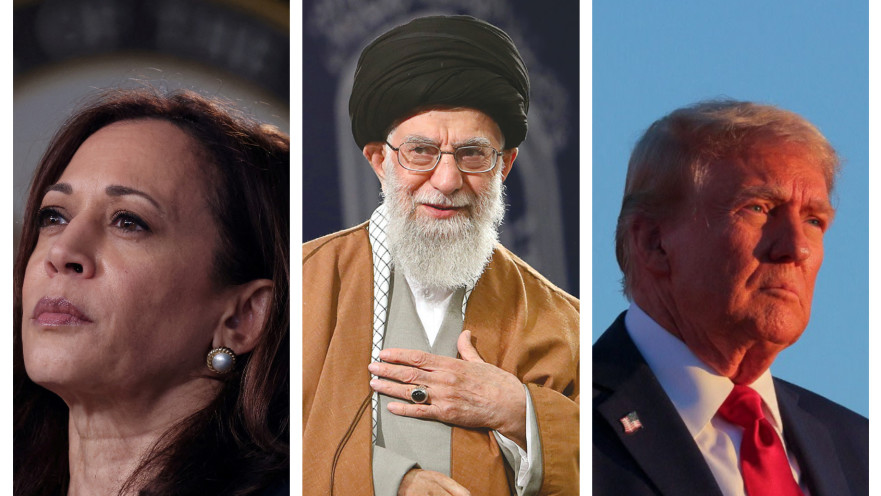 דונלד טראמפ, עלי חמינאי, קמלה האריס