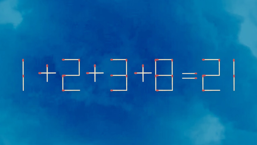 האם תצליחו לפתור את המשוואה באמצעות הזזת גפרור אחד בלבד?