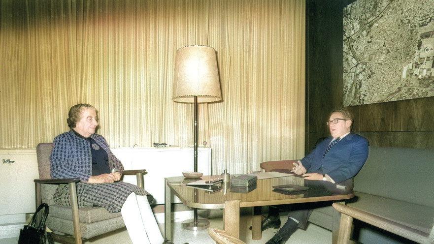 הנרי קיסינג'ר וגולדה מאיר