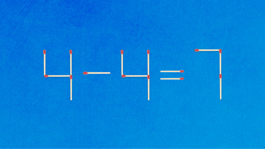 האם תצליחו לפתור את המשוואה באמצעות הזזת גפרור אחד בלבד?