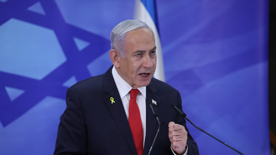 בנימין נתניהו במסיבת העיתונאים