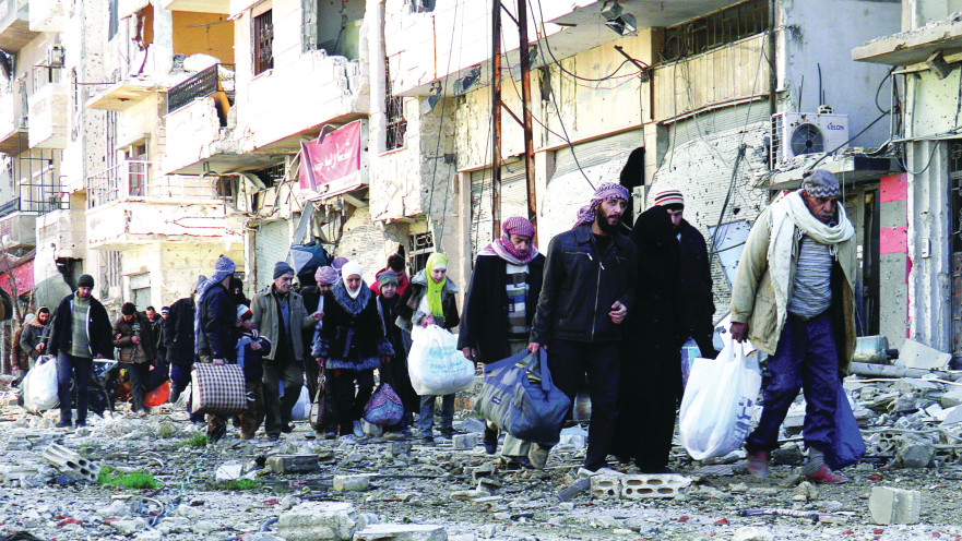 פליטים בחומס, סוריה