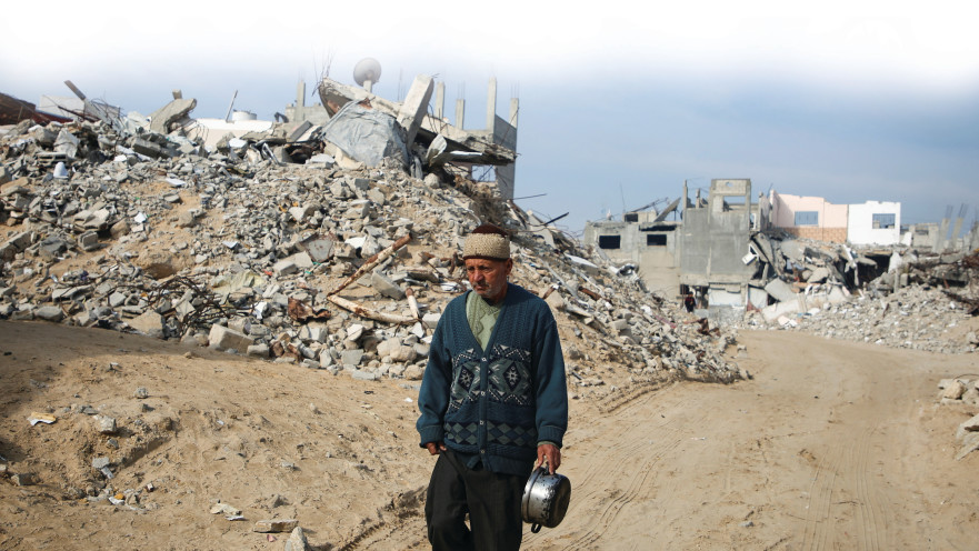 על ישראל לפעול להתניית שיקום הרצועה בהחלפת שלטון חמאס. בתמונה: ח'אן יונס 