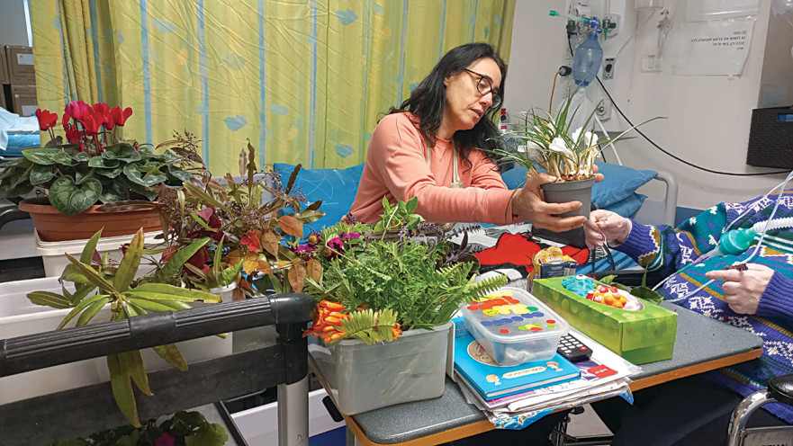 הגינון הטיפולי במחלקה לשיקום נשימתי בבי''ח רעות תל אביב