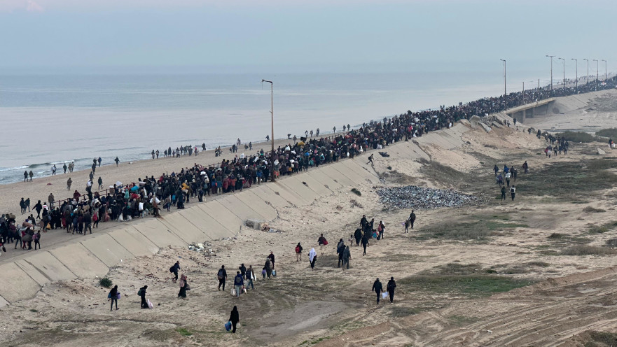 תושבי עזה בתנועה למסדרון נצרים