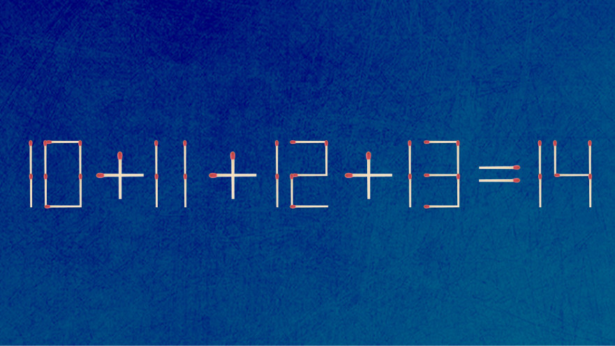 האם תצליחו לפתור את המשוואה באמצעות הזזת גפרור אחד בלבד?