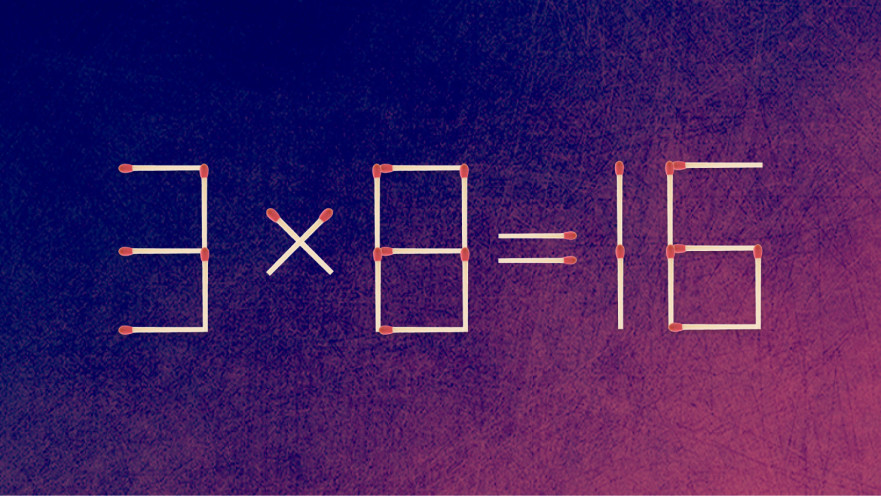 האם תצליחו לפתור את המשוואה באמצעות הזזת גפרור אחד בלבד?