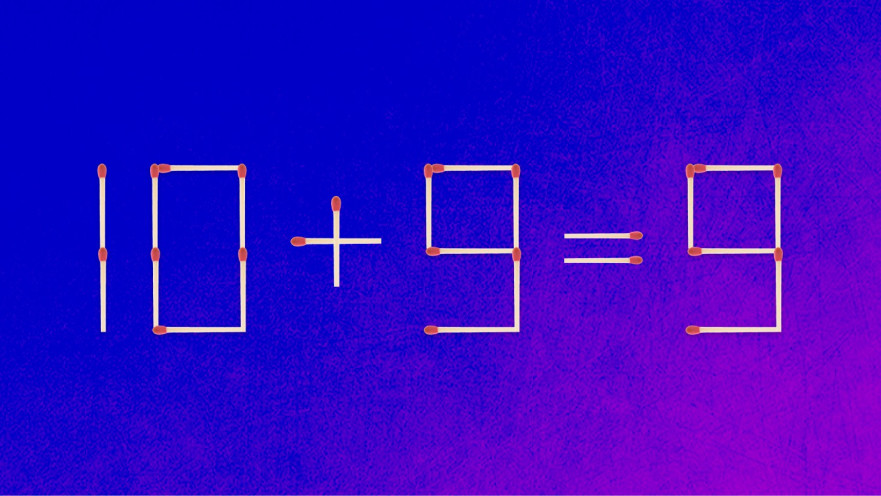 האם תצליחו לפתור את המשוואה באמצעות הזזת גפרור אחד בלבד?