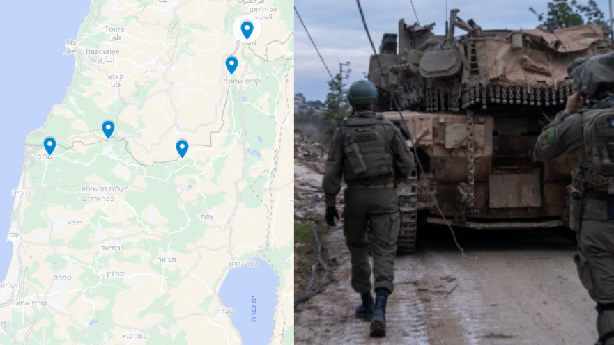 מפת רצועת הביטחון בתוך לבנון 