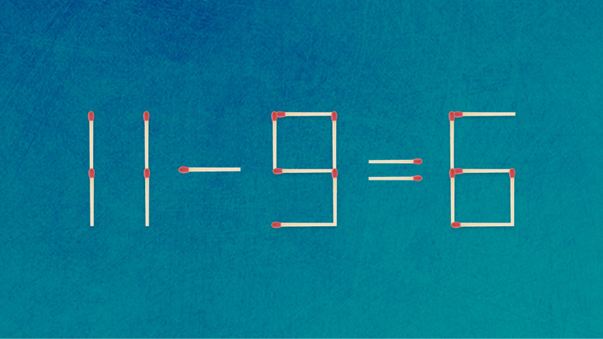 האם תצליחו לפתור את המשוואה באמצעות הזזת גפרור אחד בלבד?