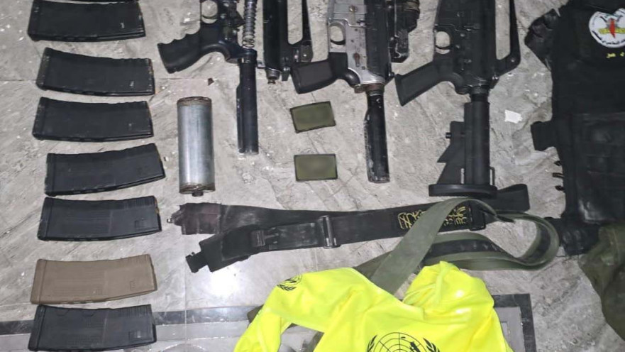 ממחסן אמצעי הלחימה שאותר בנור א-שמס: