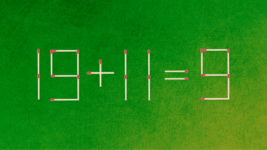 האם תצליחו לפתור את המשוואה באמצעות הזזת גפרור אחד בלבד?