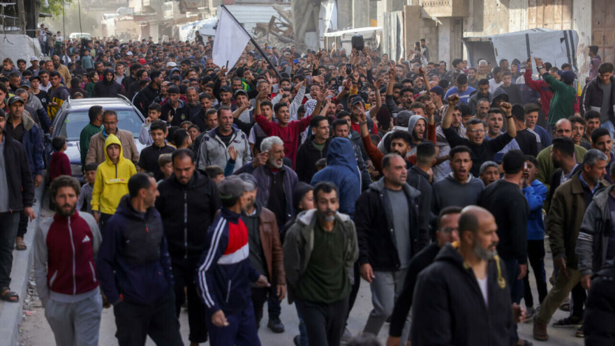 מחאה בעזה נגד חמאס