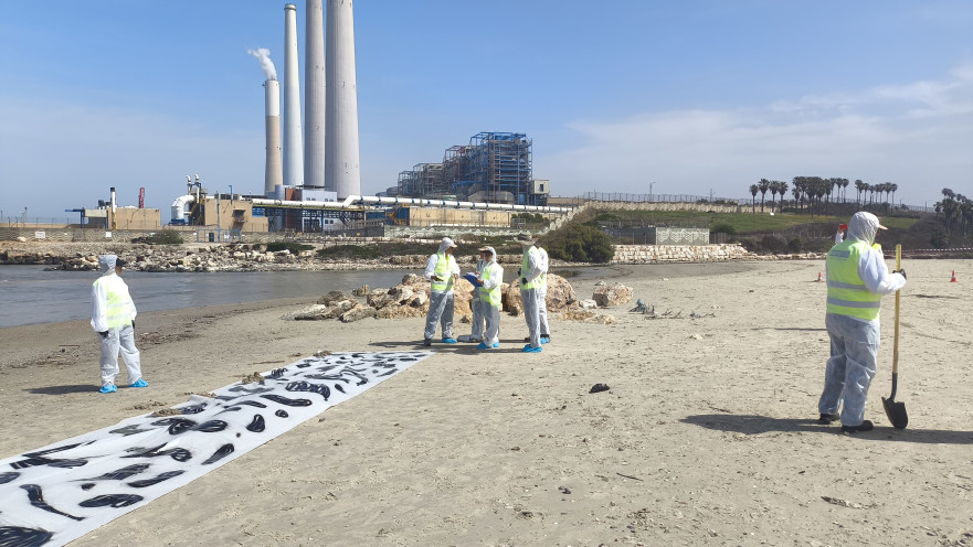 תרגיל רב זרועי להתמודדות עם זיהום ים בתרחיש פגיעה באחת מאסדות הגז