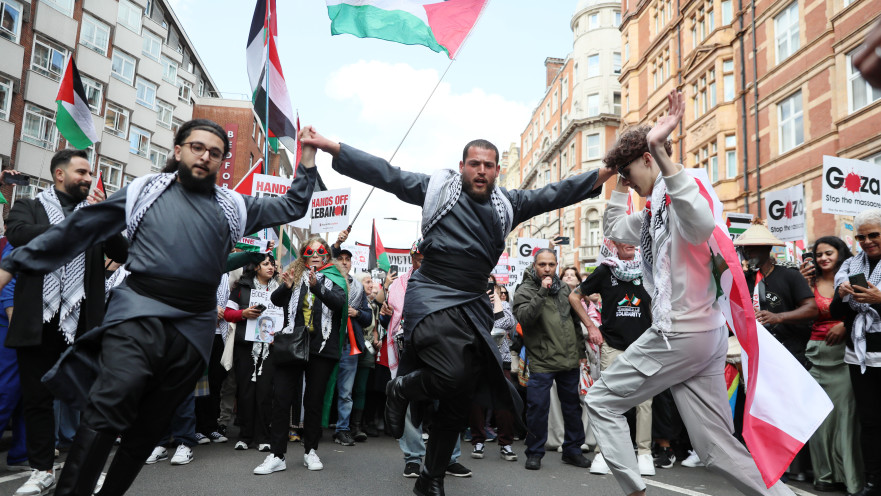 מחאה פרו-פלסטינית בלונדון
