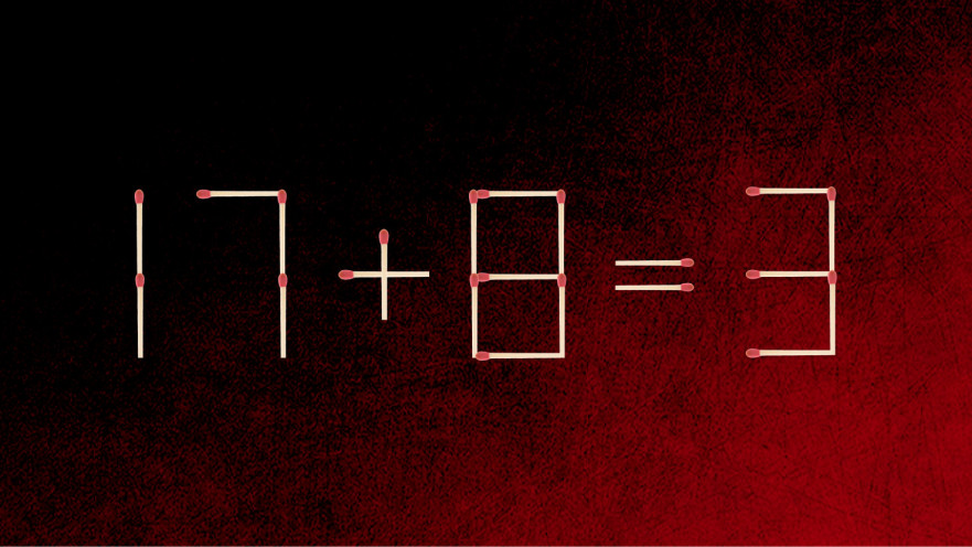 האם תצליחו לפתור את המשוואה באמצעות הזזת גפרור אחד בלבד?