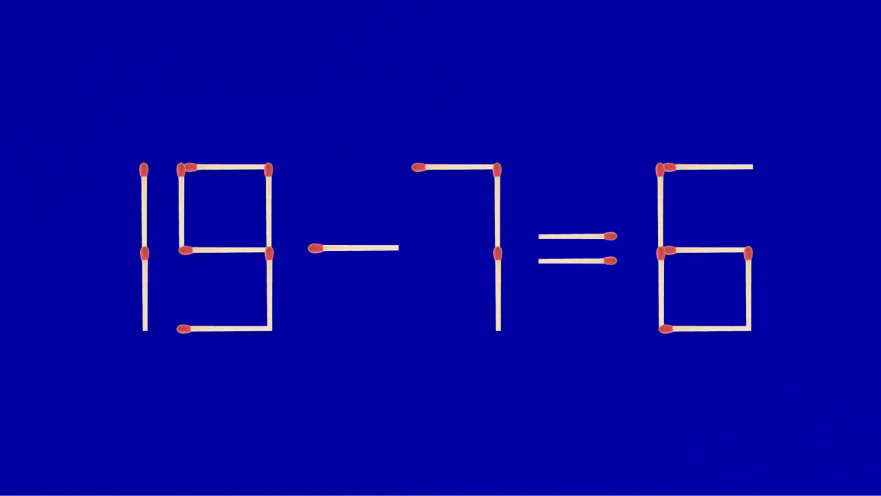 האם תצליחו לפתור את המשוואה באמצעות הזזת גפרור אחד בלבד?