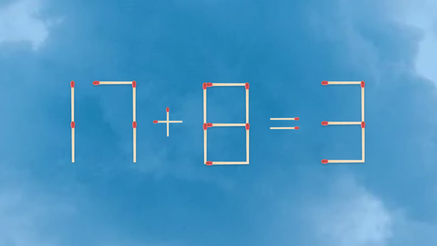 האם תצליחו לפתור את המשוואה באמצעות הזזת גפרור אחד בלבד?