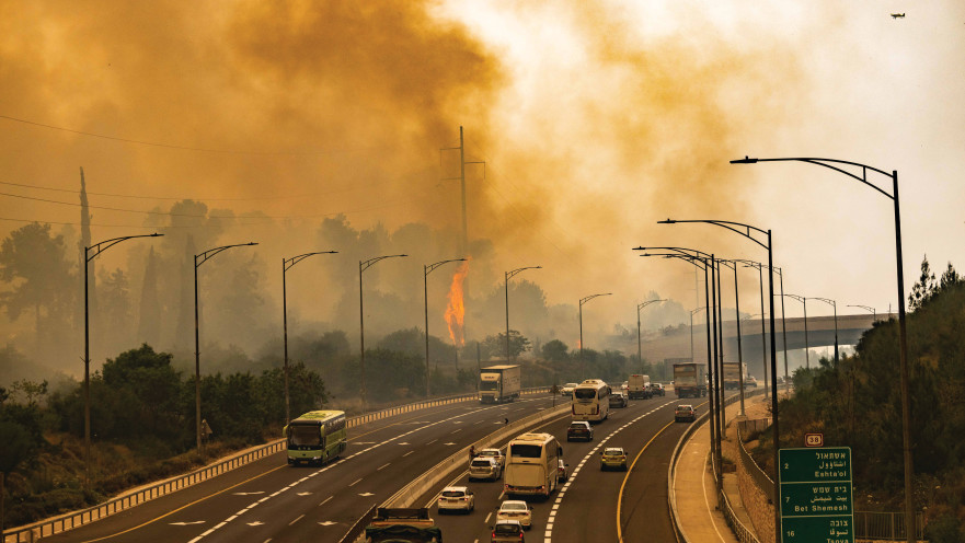 שריפה בסמוך לבית שמש
