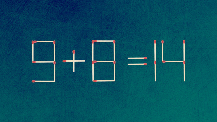 האם תצליחו לפתור את המשוואה באמצעות הזזת גפרור אחד בלבד?