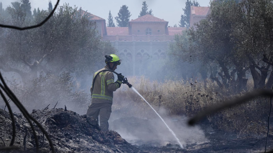 פעולות כיבוי בשריפות בהרי ירושלים