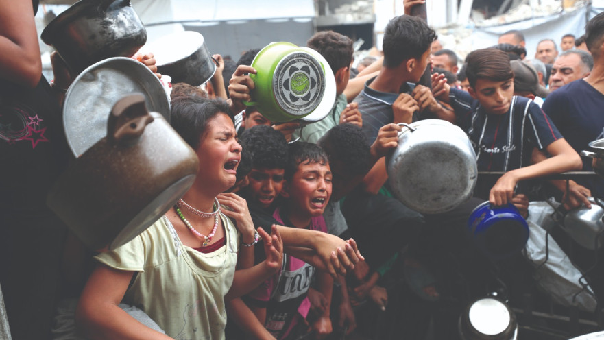 ילדים רעבים בעזה