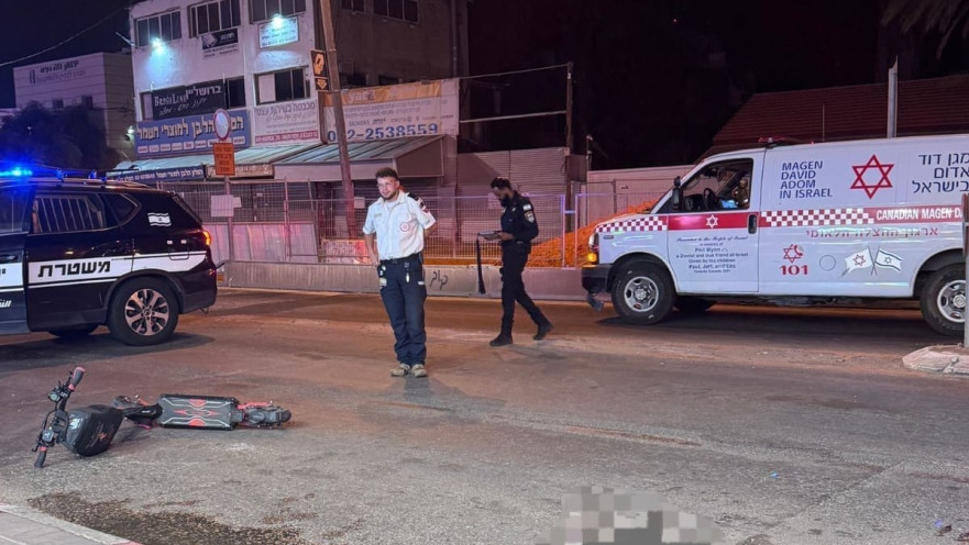 זירת התאונה בפתח תקווה