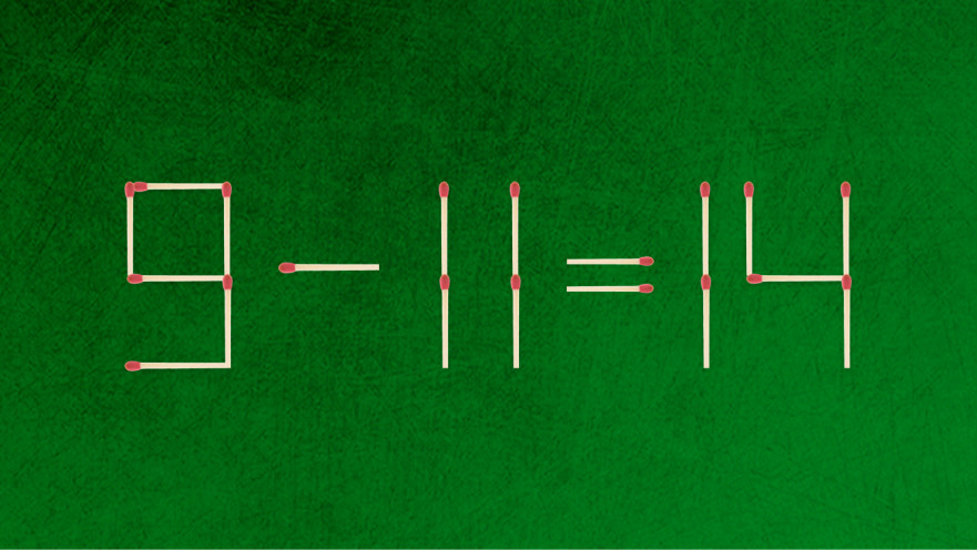 האם תצליחו לפתור את המשוואה באמצעות הזזת גפרור אחד בלבד?