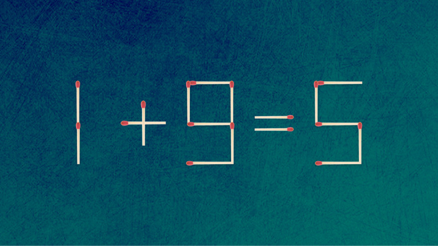 האם תצליחו לפתור את המשוואה באמצעות הזזת גפרור אחד בלבד?