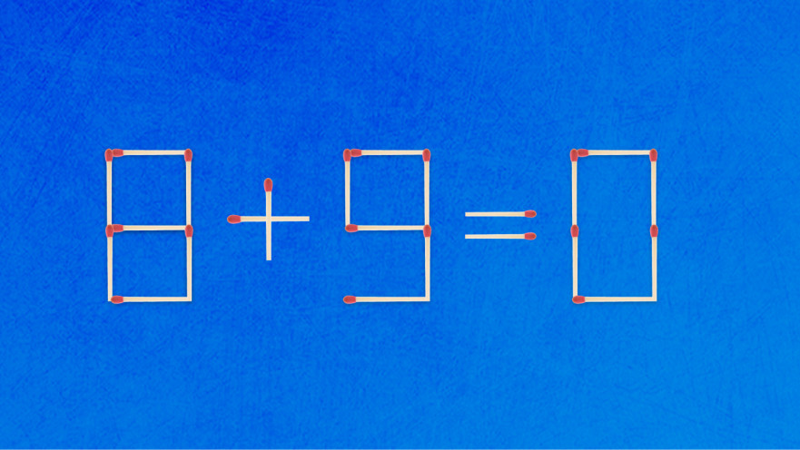 האם תצליחו לפתור את המשוואה באמצעות הזזת גפרור אחד בלבד?
