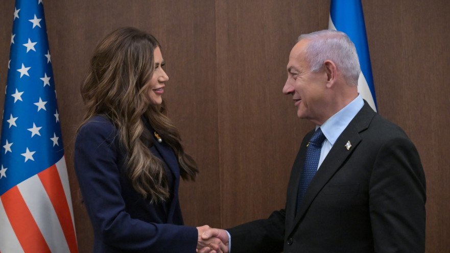 רה"מ נתניהו והמזכירה לביטחון המולדת של ארה"ב קריסטי נואם