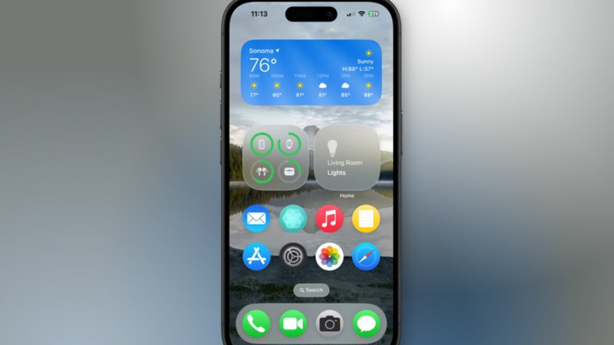 אפל. מראה הזכוכית הופך קפוא (