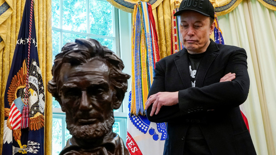 אילון מאסק בחדר הסגלגל