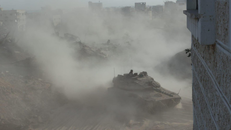 טנקים של חטיבה 7 בצה"ל בחאן יונס