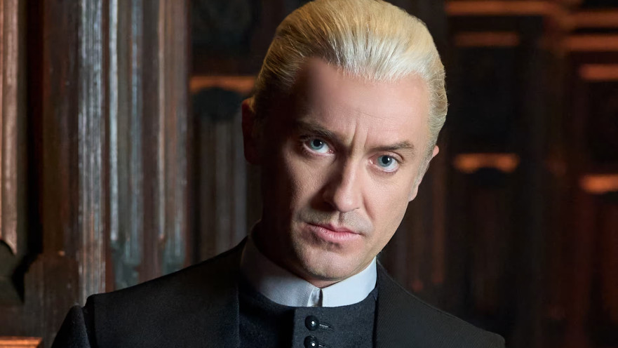 טום פלטון בתפקיד דראקו מאלפוי בהפקה החדשה בברודוויי