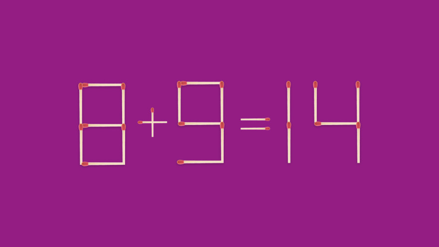 האם תצליחו לפתור את המשוואה באמצעות הזזת גפרור אחד בלבד?